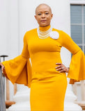 Royal Bell Sleeved Dress