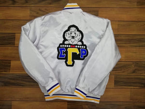 Poodle Satin Jacket White