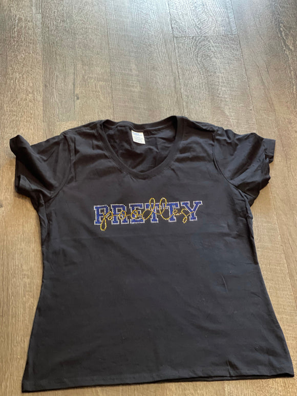 Pretty Poodle V Neck Tee